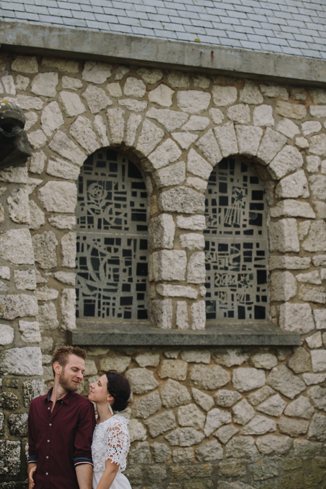 photographe de mariage à Etretat en Normandie chapelle